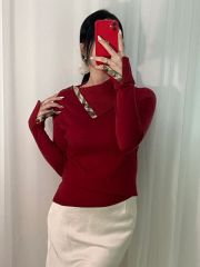 BURBERRY バーバリー ノヴァチェック CHECK 띠 タートルネック 니트