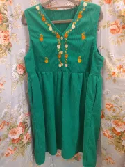 ヴィンテージ コーデュロイ 刺繍 ONE PIECE