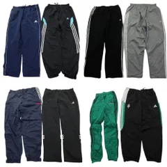 古着卸 まとめ売り アディダス adidas ウインドブレーカー パンツ 8枚セット (メンズ XL ) 90’s トラックパンツ 中古 古着 ND3496