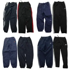 古着卸 まとめ売り アディダス adidas ウインドブレーカー パンツ 8枚セット (メンズ M ) トラックパンツ 90’s 中古 古着 ND3495