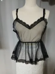 国内 ブラック レース シースルー ビスチェ トップス