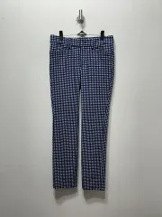 アディダス ゴルフ ウェア 26 ギンガム CHECK パンツ ネイビー 白