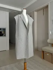 ZARA/ザラ ウール素材 グレー ロング ベスト