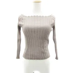 フィフス fifth リブニット カットソー 七分袖 モカブラウン 茶 /YM5