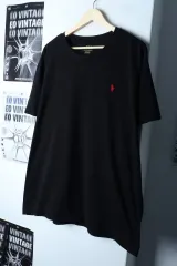 (XL-2XL) ポロラルフローレン 半袖 Tシャツ オーバーサイズ ブラック -178B6