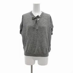 ノンブルアンペール NOMBRE IMPAIR セーター ニット プルオーバー フレンチスリーブ ボウタイ F グレー /UO ■GY03のサムネイル