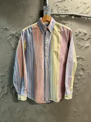 S ポロラルフローレン POLO クラシックフィット マルチ ストライプ シャツ パステル