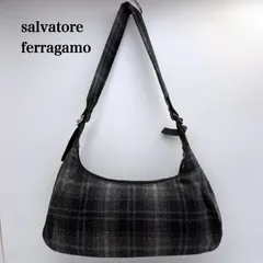 SALVATORE FERRAGAMO 00s y2k archive ombre one shoulder bag サルバトーレ フェラガモ オールド チェック 横長 ワンショルダー バッグ 平成 レア