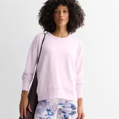 Tek Gear レディース トップス Tシャツ パイル Womens Tek Gear French Terry Scoop Neck Topetal Pink ピンク