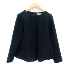 ナチュラルビューティーベーシック NATURAL BEAUTY BASIC ブラウス カットソー ラウンドネック 長袖 S 紺 ネイビー /HO45