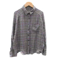 ページボーイ PAGE BOY カジュアルシャツ 長袖 チェック柄 F マルチカラー グレージュ 青 ブルー /SM12