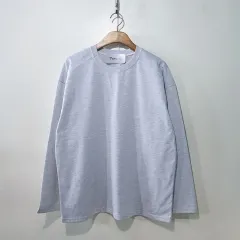 SS新作) スーピマコットン スリット 長袖Tシャツ 4color