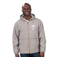 カール バンクス メンズ アウター ジャケット・ブルゾン Mens GIII Sports by Carl Banks Gray Philadelphia Phillies FullZip Rainのサムネイル