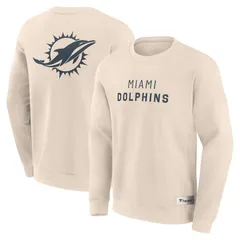 ファナティクス メンズ トップス Tシャツ スウェット Mens Fanatics Creamiami Dolphins Elements Future Ground Lettering Pullover Sweatshirt Dol Beige ベージュ
