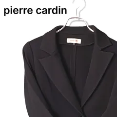 pierre cardin ピエールカルダン テーラードジャケット M ブラック 黒 ウール 100% 日本製 ラピーヌ レディース トップス ニットジャケット 羽織り 上着 フォーマル オフィス 068TYのサムネイル