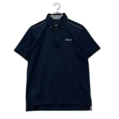 中古 メンズ タイトリスト Titleist 半袖ポロシャツ S 紺 ネイビー ボタンダウン