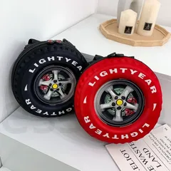 韓国風 EVAタイヤデザイン キッズリュック 男の子 通園バッグ 幼稚園 保育園 子供用 バックパック 2点セット 軽量 おしゃれ 人気 入学祝い 入園準備 ブラック レッド