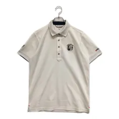 中古 メンズ アンパスィ and per se 半袖ポロシャツ L 白 ホワイト 訳あり サンプル品 シンプル