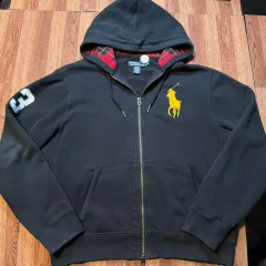 ポロラルフローレン ビックポニー タタンチェック裏地 フード ジップアップ