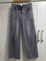 サイドライン デニムパンツ グレー s