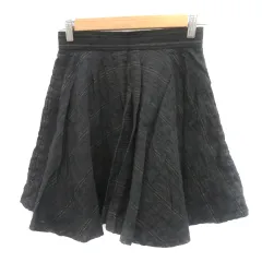 シンシアローリー CYNTHIA ROWLEY フレアスカート ギャザースカート ミニ丈 黒 ブラック /YK4のサムネイル