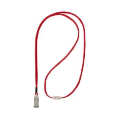 (まとめ) ライオン事務器 名札用ストラップ レッドN-11AP 1本 〔×50セット〕