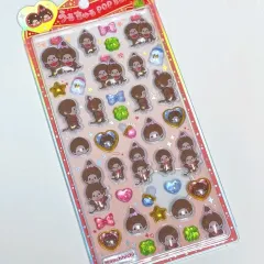 (業者配送)日本正規品 モンチッチ ボンボンドロップ ポップ シール 3D立体ステッカー