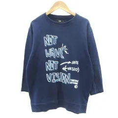 ハレ HARE カットソー 七分袖 プリント S ネイビー 紺 /YM26のサムネイル