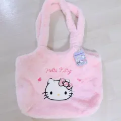 ハローキティ 海外 正規品 ピンク ファー トートバッグ / 新品