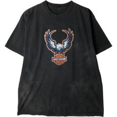 古着 90年代 ハーレーダビッドソン Harley-Davidson 鷲柄 イーグル柄 モーターサイクル バイクTシャツ メンズL相当/eaa629679