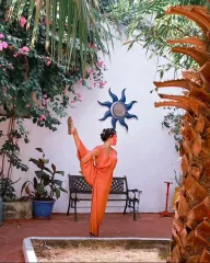 （イギリス購入）ZARA ロング オールインワン コーラル色 S