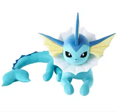 【新品】 等身大 シャワーズ 寝そべり ぬいぐるみ ポケモンセンター POKEMON (#D9AE7)