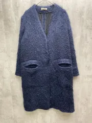 VERONIQUE LEROY ヴェロニクルロワ ノーカラー コート size36/ネイビー ◆■◎レディース