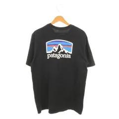 パタゴニア Patagonia Responsibili Tee Tシャツ カットソー アウトドアウエア M 黒 ブラック 半袖 ロゴプリント ラウンドネック /MN25 ■GY99