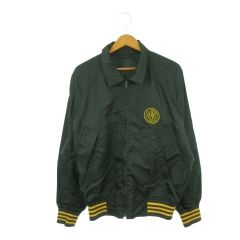 ジェイプレス J.PRESS コーチジャケット M 緑 グリーン 長袖 プリント ライン /AH35 ■GY99