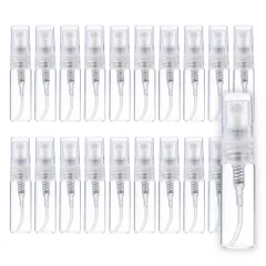 I'm so happy スプレーボトル ミニ ガラス アトマイザー 香水 携帯用 詰め替え容器 持ち運び 小分け 20本 (3ml) [3ml]