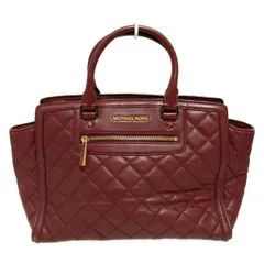 マイケルコース ハンドバッグ セルマ ジップ キルト ラージ トップ ジップ サッチェル 30F4GZQS3L ボルドー キルティング レザー