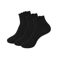 ヘインズ レディース アンダーウェア 靴下 アンクル Womens Hanes 3pk Super Soft Lightweight Ankle Socks Black Lettucedge ブラック
