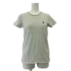 ポロ ラルフローレン POLO RALPH LAUREN Tシャツ グレー 白 ホワイト ボーダー柄 ラウンドネック 半袖 カットソー /PP ■ECD001