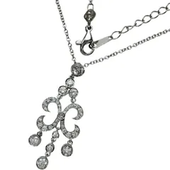 ダイヤモンド 計1.10ct ネックレス K18WGホワイトゴールド 18金  7.1g 47cm レディース 【中古】【真子質店】【NN】【ex】