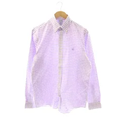 ブルックスブラザーズ BROOKS BROTHERS オックスフォードシャツ 長袖 BD ギンガムチェック M パープル /MY ■OS ■GY35