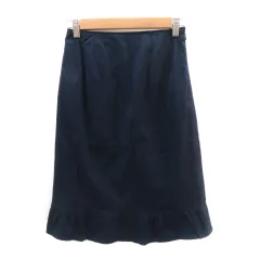 サブストリート SAB STREET フレアスカート ミモレ丈 9 紺 ネイビー /YK4のサムネイル