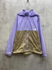 THE NORTH FACE ザノースフェイス キッズ コンパクトジャケット フード付き ナイロン パーカー size150/紫ｘカーキ ■◇レディース
