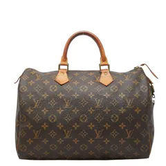 ルイ ヴィトン モノグラム スピーディー35 ハンドバッグ ボストンバッグ M41524 ブラウン PVC レザー レディース LOUIS VUITTON【228-64116】