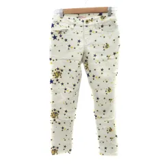 ロデオクラウンズ Rodeo Crowns スキニーパンツ ロング丈 星柄 1 マルチカラー オフホワイト /YK3