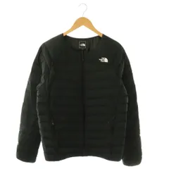 ザノースフェイス THE NORTH FACE ダウンジャケット サンダーラウンドネックジャケット ナイロン ロゴ XL 黒 ブラック /SS ■OS