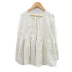 アーバンリサーチ サニーレーベル URBAN RESEARCH Sonny Label ブラウス カットソー 長袖 レース F オフホワイト /YK37