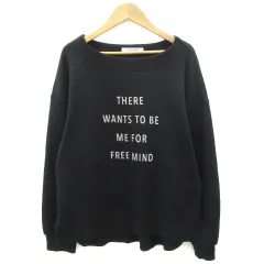 メイソングレイ MAYSON GREY カットソー 長袖 プリント 2 ブラック 黒 /YM35