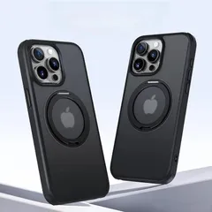 スマホケース スマホカバー iPhone 15 16 Pro アイフォン 対応 360°回転 片手持ち リングスタンド マグセーフ対応 MagSafe 対応 スタンド リング付き 耐衝撃 MIL規格 落下防止 片手操作