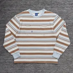 美品 Interbreed ダブルポケット ボーダー スウェットシャツ  M インターブリード ■のサムネイル